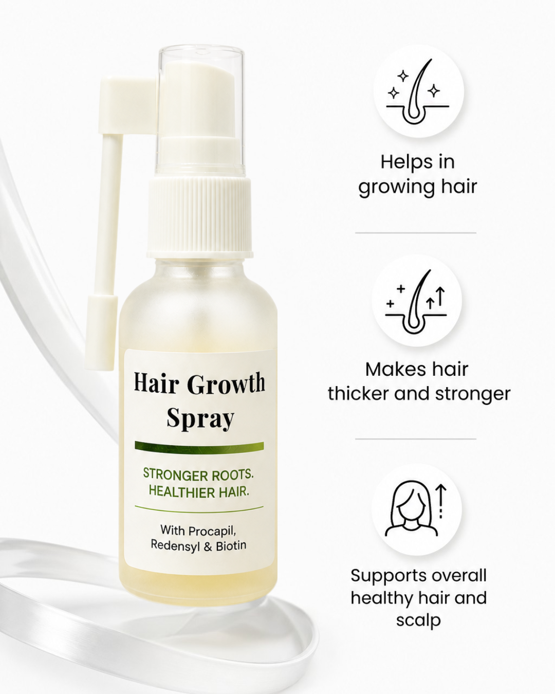 Hair Growth Spray for Stronger Hair and Reduced Hair Fall